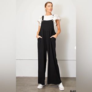 Plus Size Wide Leg Overall Jumpsuit